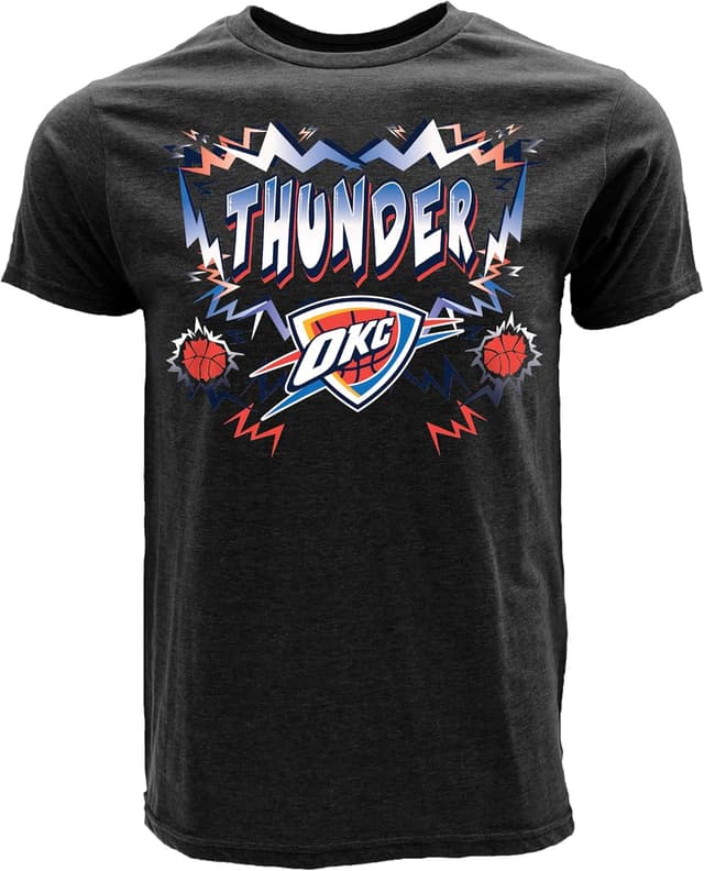 Detalle de Blue 84 Oklahoma City Thunder Officially Licensed Heathered Alternate T-Shirt (Unisex)
