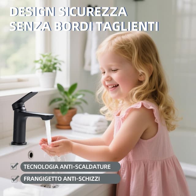 Detalle de BELZ Rubinetto lavabo monocomando nero