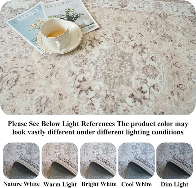 Detalle de 10x14 Vintage Washable Area Rug