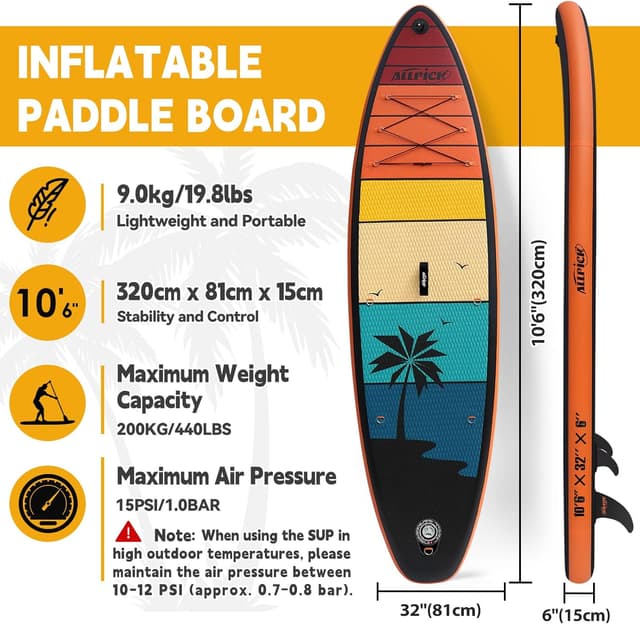Thumbnail 2 de ALLPICK Premium SUP Board Set 320×80×15 cm