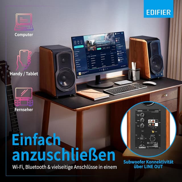 Detalle 2 de Edifier S1000W WLAN HiFi Lautsprecher 120 W