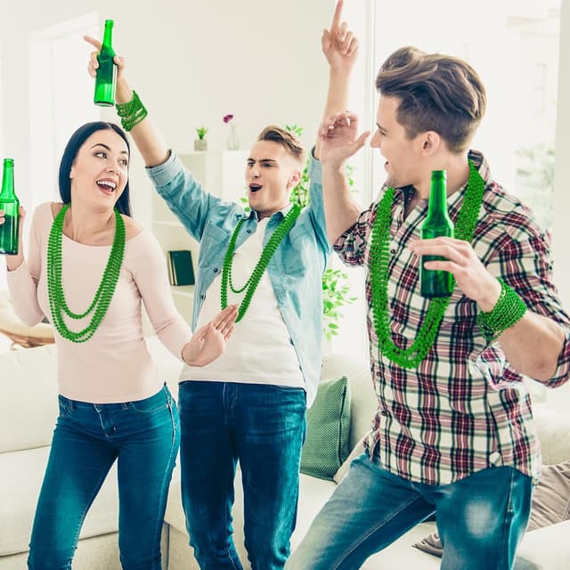 Thumbnail 5 de St Patrick's Day Green Bead Set 33in