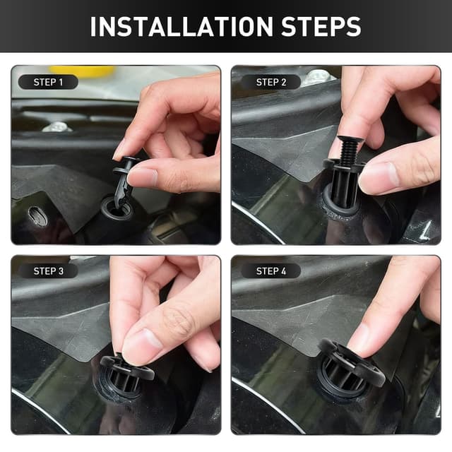 Detalle de 100pcs Car Trim Clips Kit (6 Types) with Trim Removal Tools – Nylon Push Retainer Fasteners for Door, Fender & More
