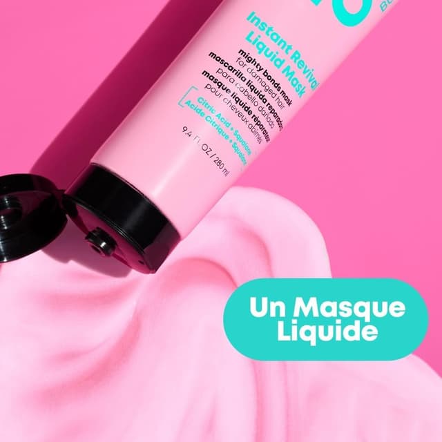 Detalle 2 de MATRIX Masque Revitalisant Renforçateur Build-a-Bond pour cheveux abîmés, acide citrique & squalane, 250 ml