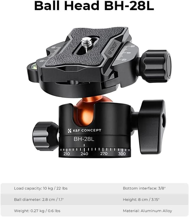 Thumbnail 4 de K&F Concept 186cm Aluminium Stativ