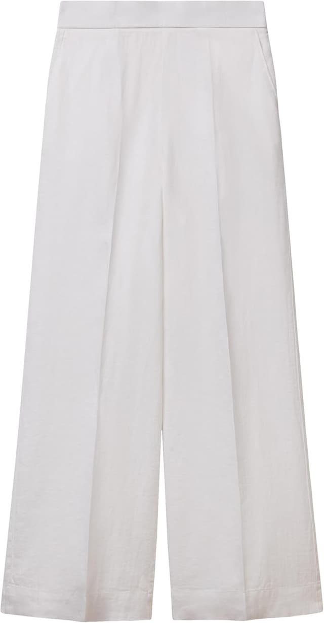 Detalle de Pantalone a palazzo in lino United Colors of Benetton 4aghdf08k da donna