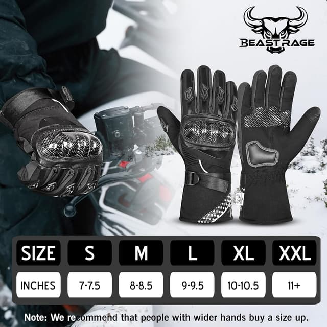 Thumbnail 4 de BEAST RAGE Winter Motorcycle Gloves — Waterproof touchscreen