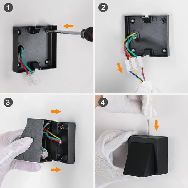 Thumbnail 6 de Tealight Tealight Applique da parete LED da esterno IP65 Interno-2 da 5W, luce calda 3000K (2 pezzi) nero