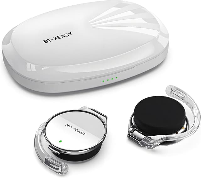 Detalle de BEVCEFCC Open-Ear Wireless Earbuds with Ear Hook (Bluetooth 5.4, up to 52H music, IPX5) – White