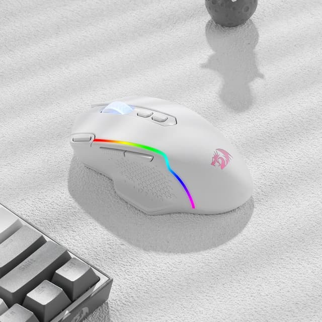 Detalle 2 de Redragon M810 Pro kabellose Gaming-Maus (2,4 GHz) mit bis zu 10.000 DPI, 8 Makrotasten und Schnellfeuertaste