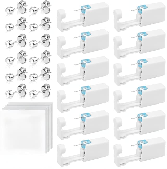 Thumbnail 6 de Aucuu Perceur d’oreille auto-perçant : kit de pistolets de piercing jetables en acier inoxydable