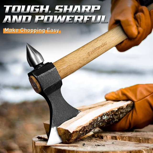 Detalle 2 de Outdoor-Splitaxt Set mit 2 Beilen