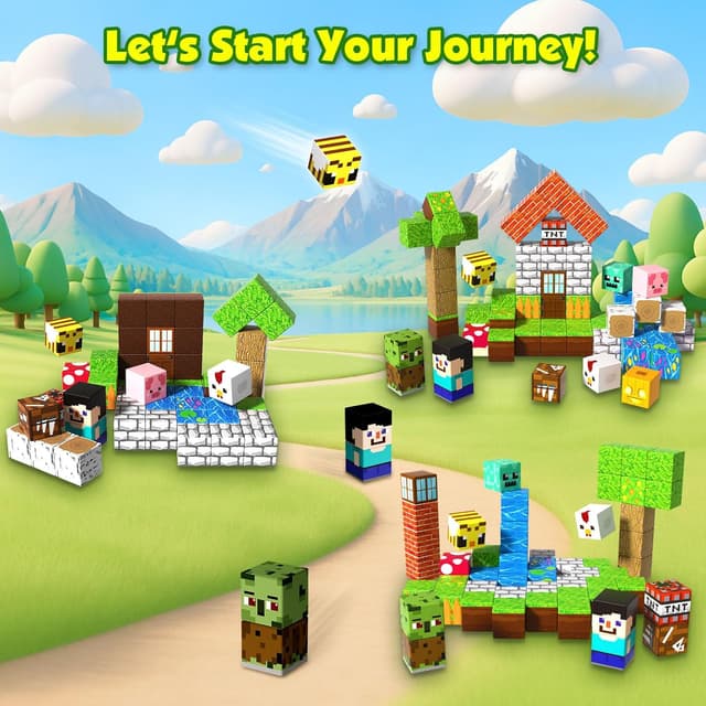 Detalle de Magnetic Blocks 60PCS travel magnetic tiles