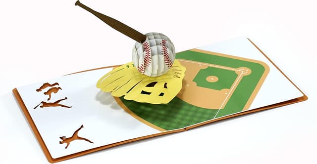 Detalle de CUTPOPUP Baseball Pop-Up-Geburtstagskarte für Männer & Vatertag – 3D Grußkarte (BaseBall)