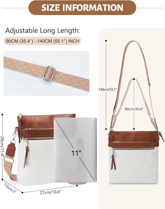 Detalle de MOCOCITO Cross Body Bag for Women with Adjustable Strap and RFID Card Slots