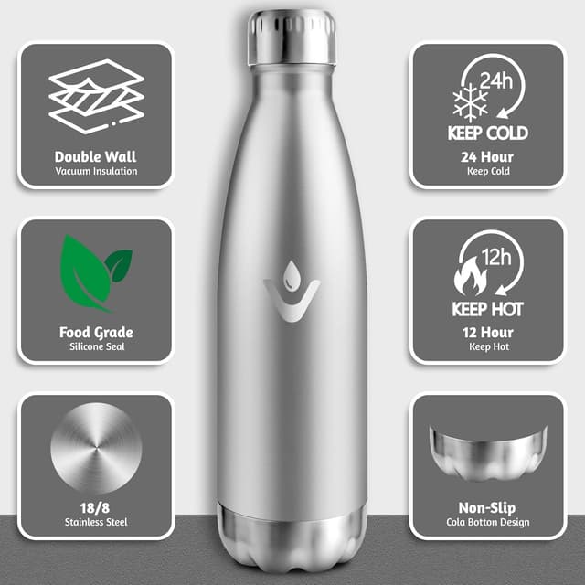 Detalle 2 de Motswedi borraccia termica 750 ml in acciaio inox 18/8 a doppia parete