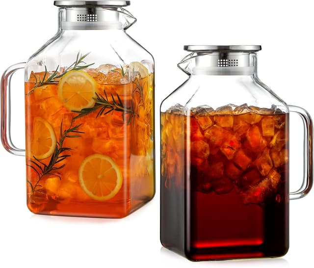 Imagen de NETANY 1 Gallon Glass Pitcher 🥤 en OfertitasTOP