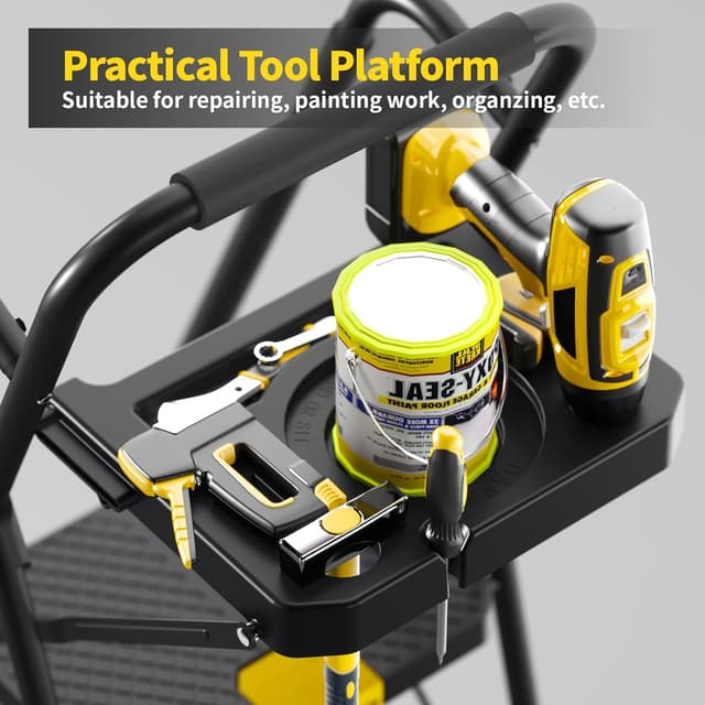 Thumbnail 4 de KINGRACK 5 Step Ladder with Tool Tray 5-step 🪜