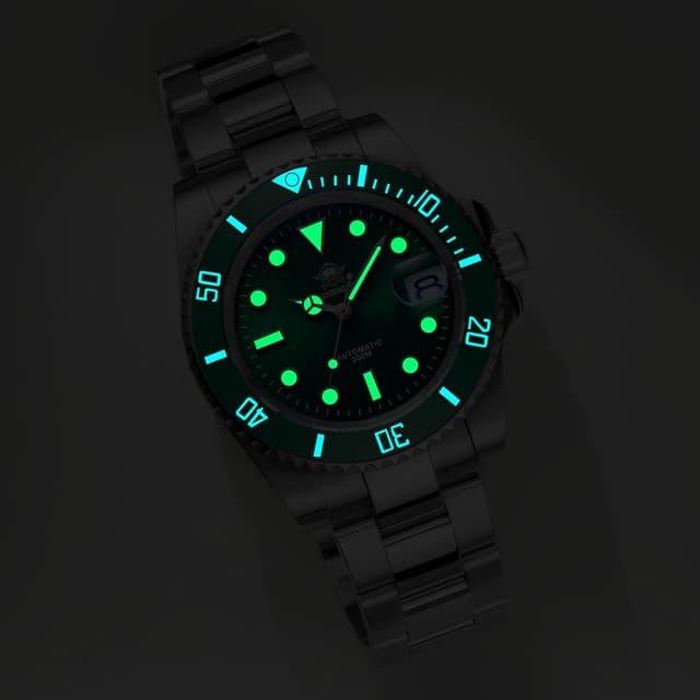 Detalle de ADDIESDIVE mechanische Taucheruhr 200 m AD2503 mit Saphirglas (8215-Mechanik)