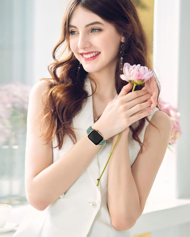 Detalle de Yoohoo Floral engraved strap, for Apple Watch 38mm