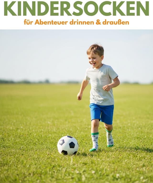 Detalle de 10 Paar Kinder Socken Jungen & Mädchen aus Baumwolle – strapazierfähig, elastisch & rutschfest für Spiel, Sport und Alltag