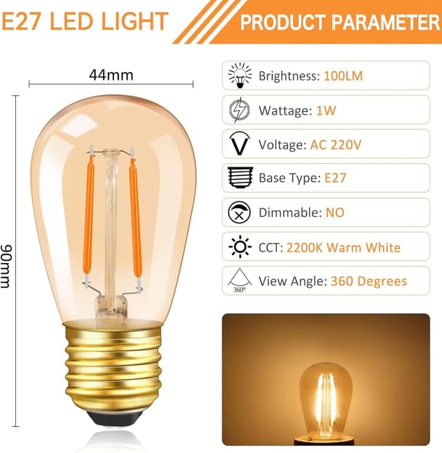 Thumbnail 1 de Caldarax E27 Vintage LED 1W 100 Lumen