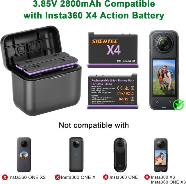 Thumbnail 2 de Shentec X3 2000mAh Ersatzakku Set