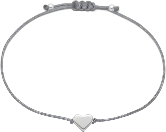 Thumbnail 6 de Selfmade Jewelry Armband für Damen mit Herz aus Silber – Handmade Makramee mit Größenverstellung (inkl. Geschenk-Verpackung)