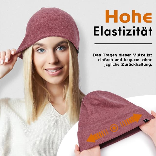 Thumbnail 2 de Leichte Slouch Beanie Mütze für Herren & Damen