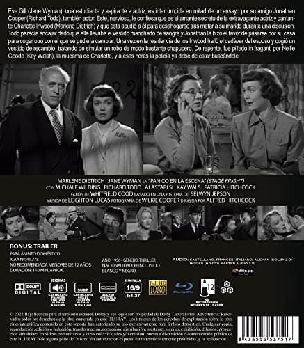 Detalle 2 de Pánico en la Escena (BD 1950) de Alfred Hitchcock en Blu-ray MPO