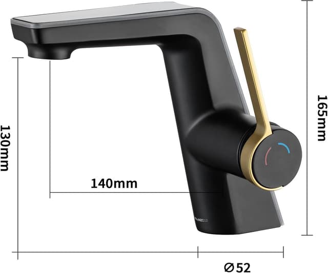 Thumbnail 6 de LakeBayMZC Mitigeur lavabo doré 130 mm