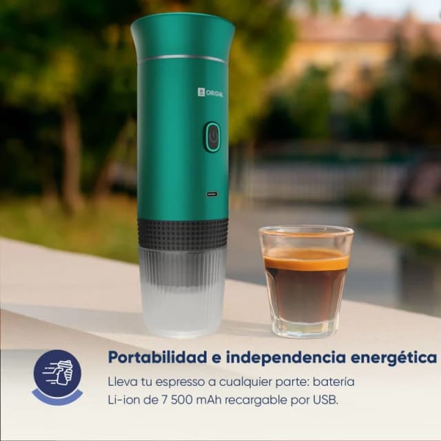 Detalle 2 de origial BARISTAWAY OLIVE cafetera espresso portátil
