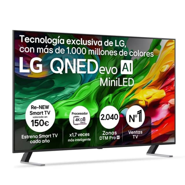 Detalle de LG QNED evo 65QNED85A6C de 65" 4K MiniLED con Dolby Vision, WiFi 6 y AirPlay 2