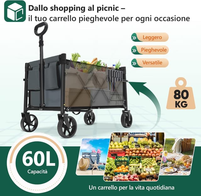 Thumbnail 1 de Sekey Carrello pieghevole 60L 80kg