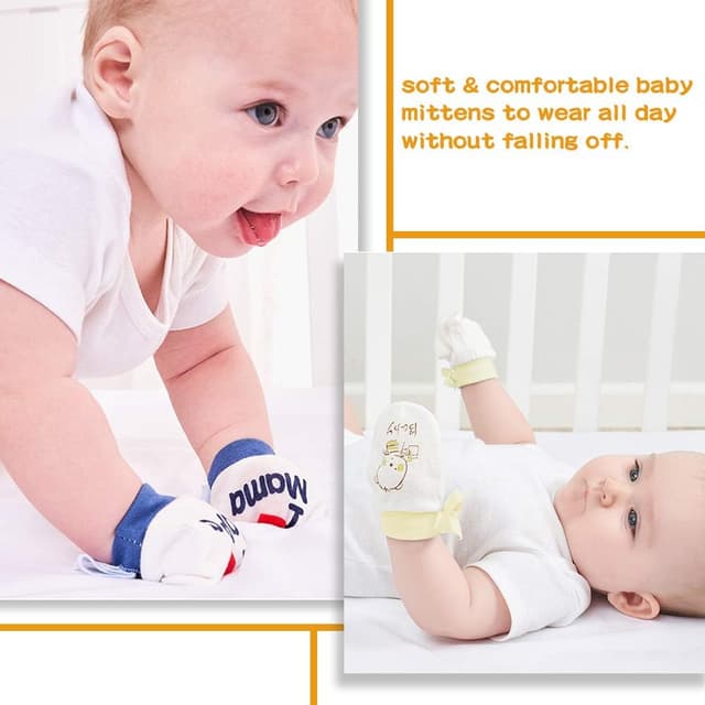 Thumbnail 6 de NOCHME Guantini Neonato antigriffo in cotone (0–10 mesi) – 3 paia