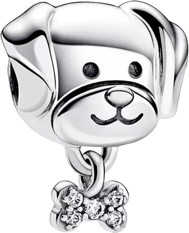 Detalle 2 de Charme HAEPIAR in argento sterling 925 a tema orsetto/dog per bracciale o collana con foro da 4,5–5,0 mm