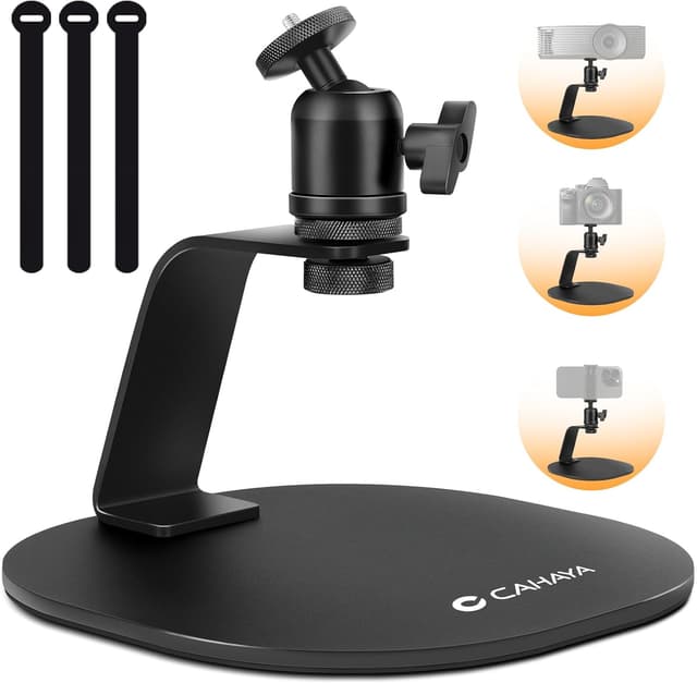 Detalle de CAHAYA Desktop Projektorständer mit 1/4'' Schraubanschluss (bis 5 kg) und 360° Drehung – CY00375-1