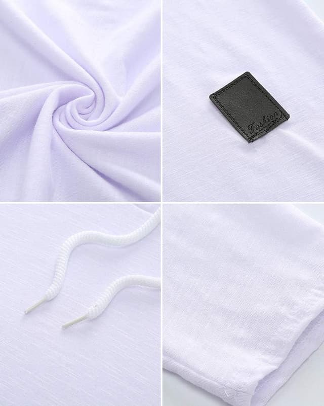 Thumbnail 3 de Lexiart Men’s Fashion Athletic Hoodie (Solid Color) Cotton-Blend Fleece Pullover