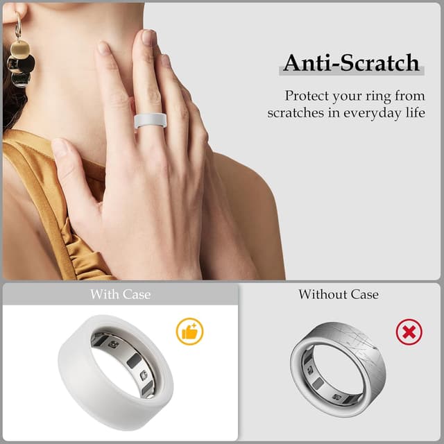 Detalle de Hexasider 15pcs silicone ring covers for Oura Ring Gen 3/Gen 4 (and Ultrahuman Ring AIR) – size L (12/13/14/15)