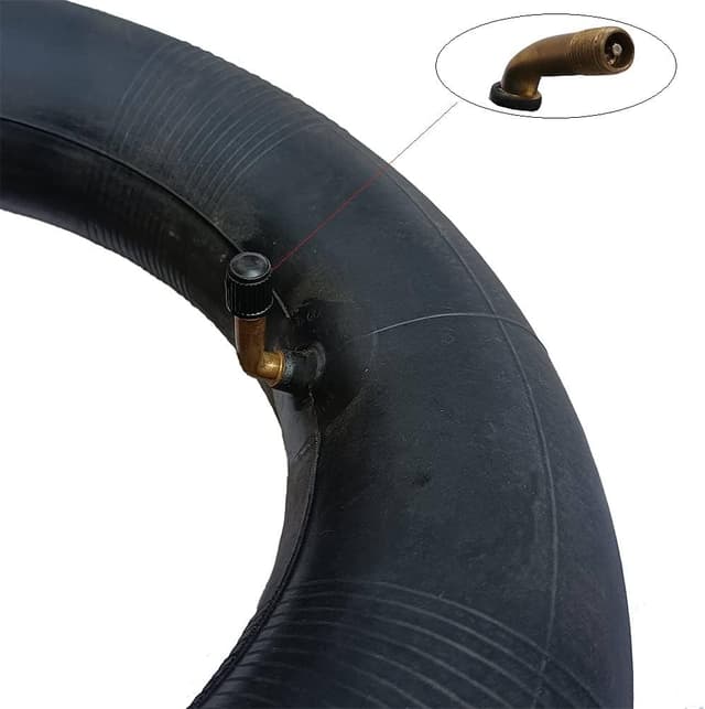 Detalle 2 de 3.50-8 Wheelbarrow Inner Tube (8 inch) with TR-87 Bent Valve – TR-87