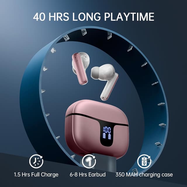 Detalle 2 de Wireless Earbuds Bluetooth 5.3, 40H playtime