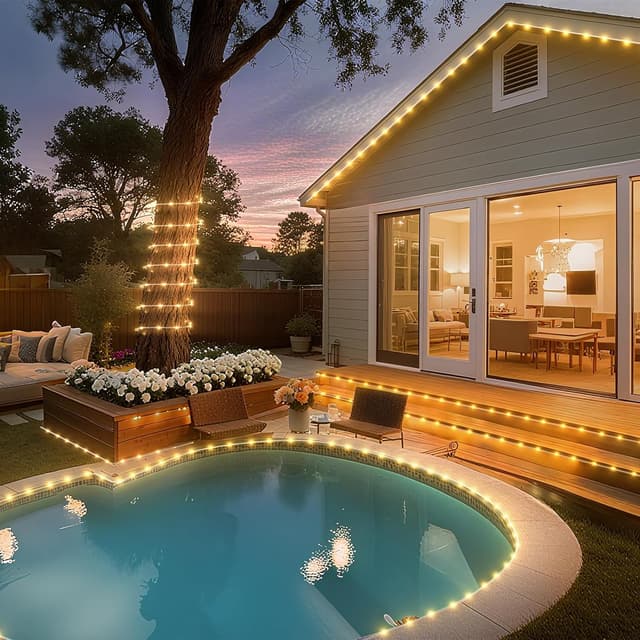 Thumbnail 6 de LED Schlauch 20 m mit 400 LEDs für außen – Lichterkette IP67, 8 Modi, dimmbar mit Fernbedienung & Timer