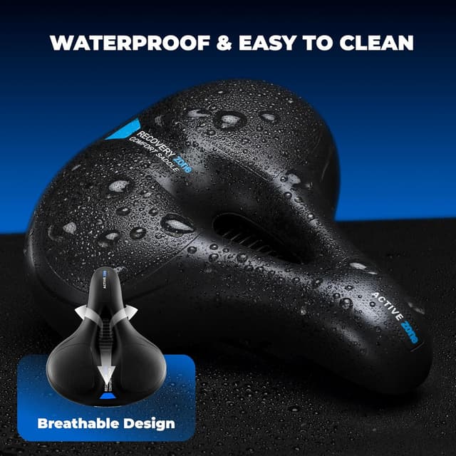 Detalle de ROCKBROS Comfortable Soft Bike Seat Cushion – Ergonomic, Breathable & Waterproof Memory Foam Pad