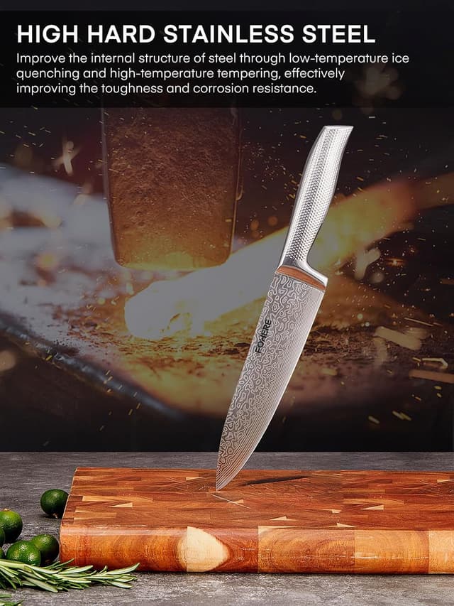 Thumbnail 5 de FOHERE Juego de Cuchillos Cocina 14 pzas🗡️ Autoafilado y Mango Ergonómico