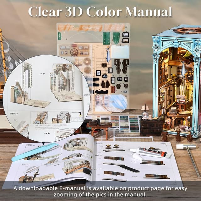 Thumbnail 4 de MiniCity Book Nook Kit con luce LED 3D