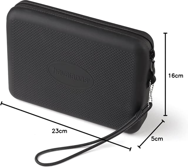 Detalle 2 de Havaianas Kulturtasche Strand – wasserfester Kulturbeutel aus Silikon mit stabilem Reißverschluss, 23 × 16 cm