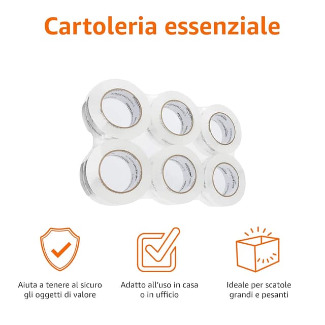 Detalle de Amazon Basics Nastro da imballaggio 4,7 cm x 99,6 m
