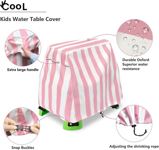 Detalle 2 de Okcool Kids Water Table Cover (41"L x 25"W x 33"H) for Outdoor Play Tables