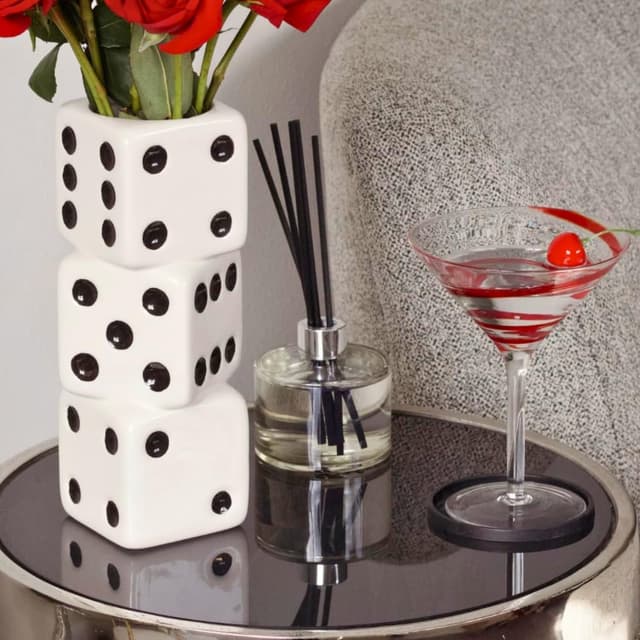 Thumbnail 3 de Vase triple dĂ© Reimagine Discovery Corps Blanc Pois Noirs đ