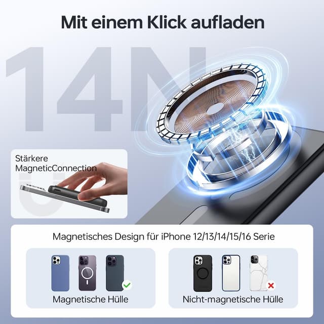 Detalle 2 de MagSafe Powerbank 12000 mAh – kabelloses Ladegerät